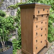 High Empire chest of drawers in solid raw oak