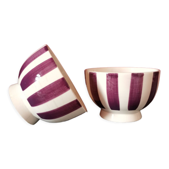 Bowl purple stripes