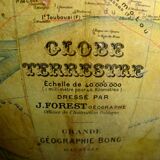 Terrestrial globe signed J. Forest – Late 19th century