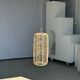 Large lantern-shaped rattan pendant lamp H50 D24