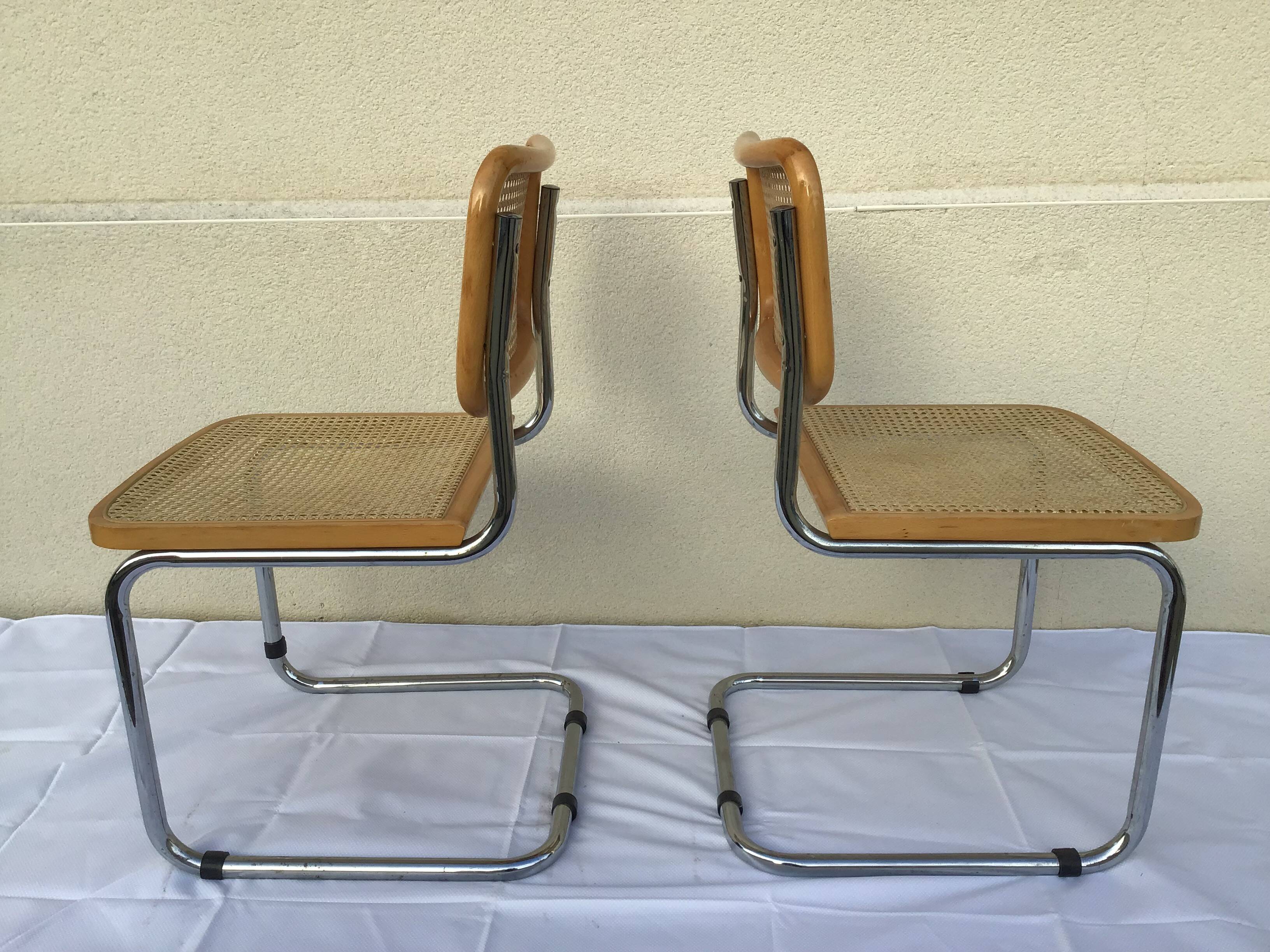 Pair of Marcel Breuer B32 chairs