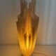 Lampe  vintage 1970 Athéna Georgia Jacob drapée saumonée - 50 cm
