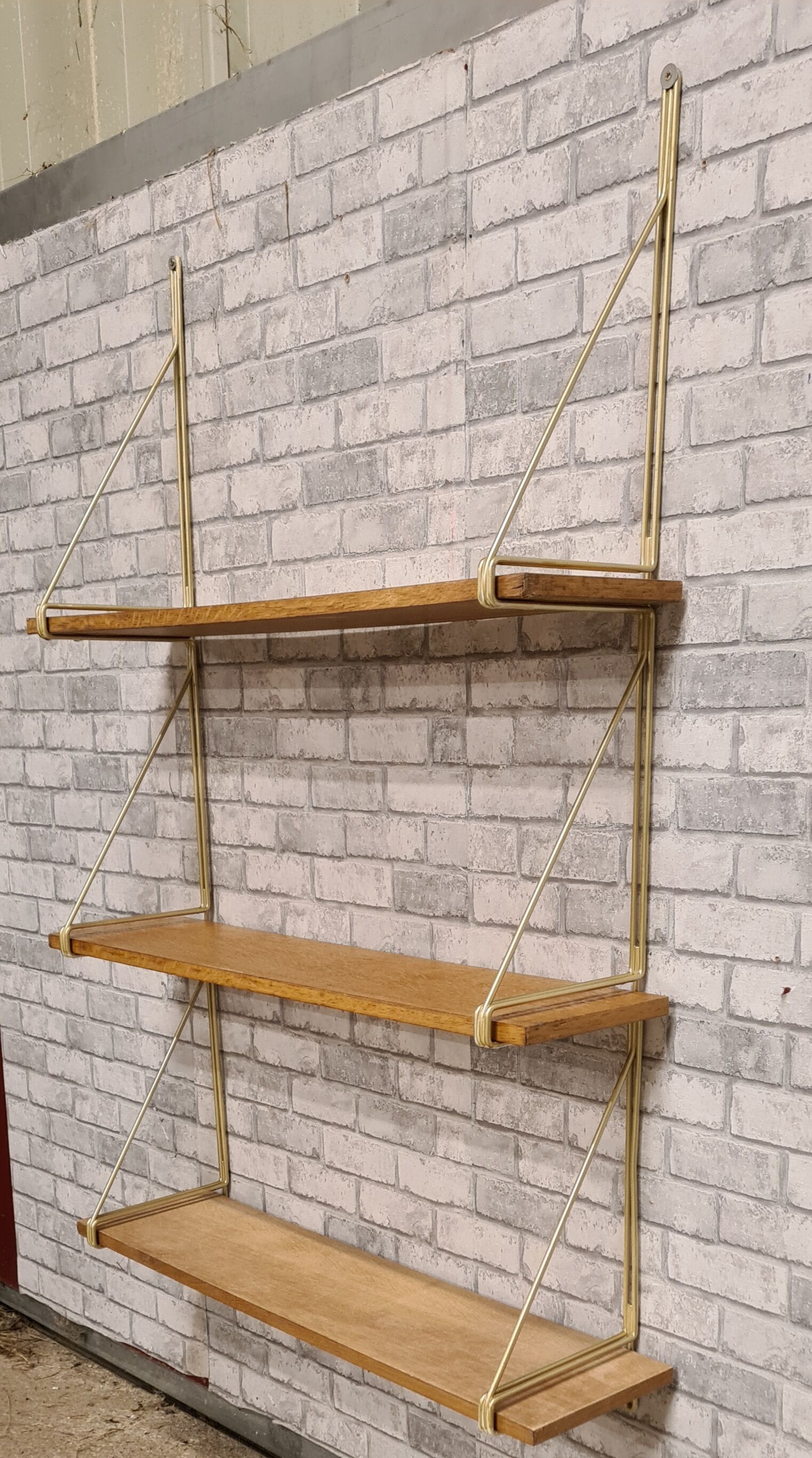 Metal floor and clear oak, solid 114x22x80