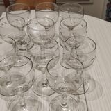 Set of water and wine glasses