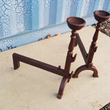 Pair of cast iron chenets