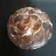 Round amber molded glass ceiling light