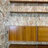 60s 70s teak string shelf module by Kajsa & Nils "Nisse" Strinning Sweden 60s