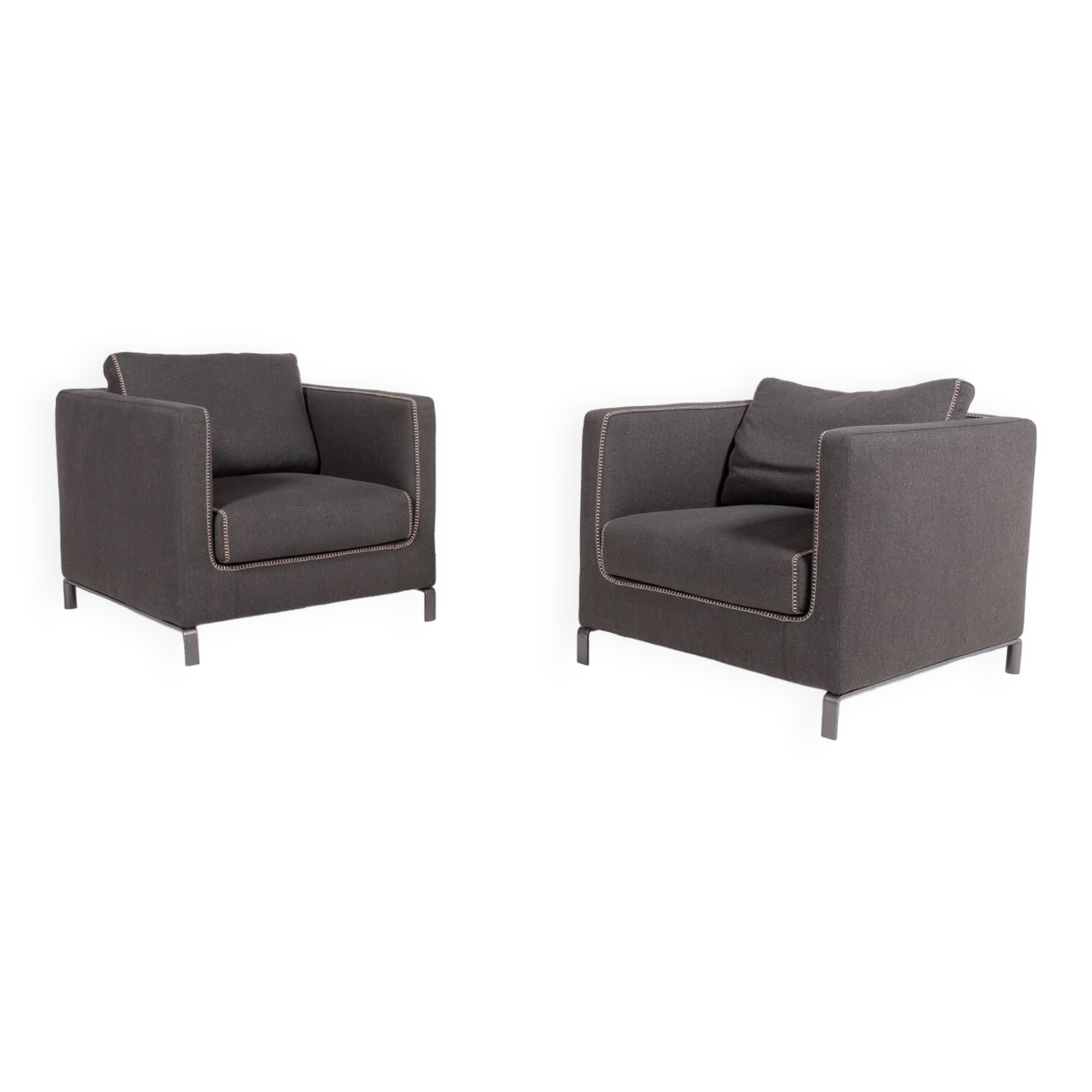 Pair of B&B Italia ‘Ray’ armchairs designed by Antonio Citterio
