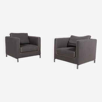 Pair of B&B Italia ‘Ray’ armchairs designed by Antonio Citterio