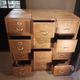 Former furniture of notary in oak 12 drawers 1930