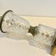 Large Albret crystal lamp in brass and neoclassical opaline glass globe