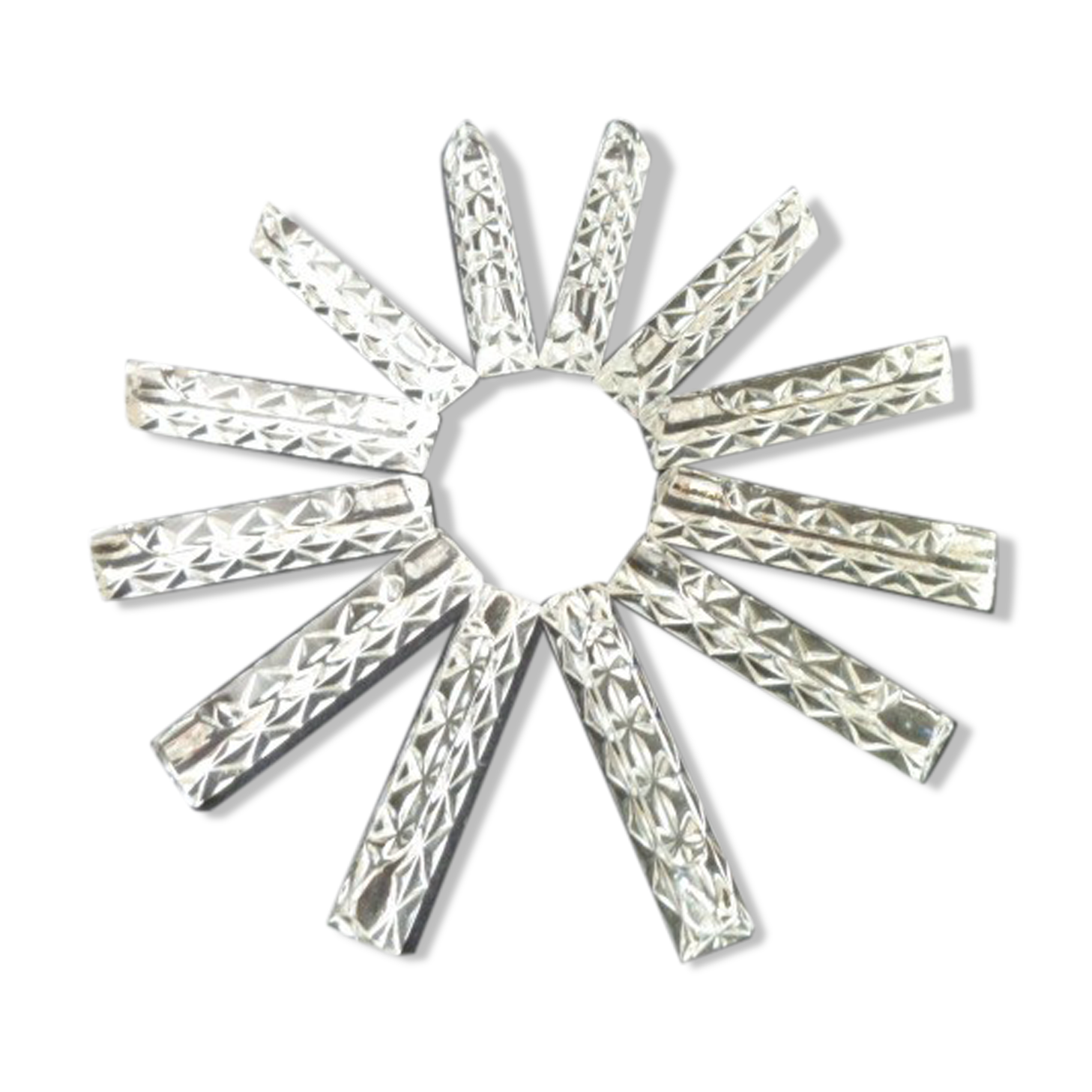 Box of 12 lead crystal knife holders