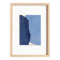 Abstract painting on blue paper signed Eawy.