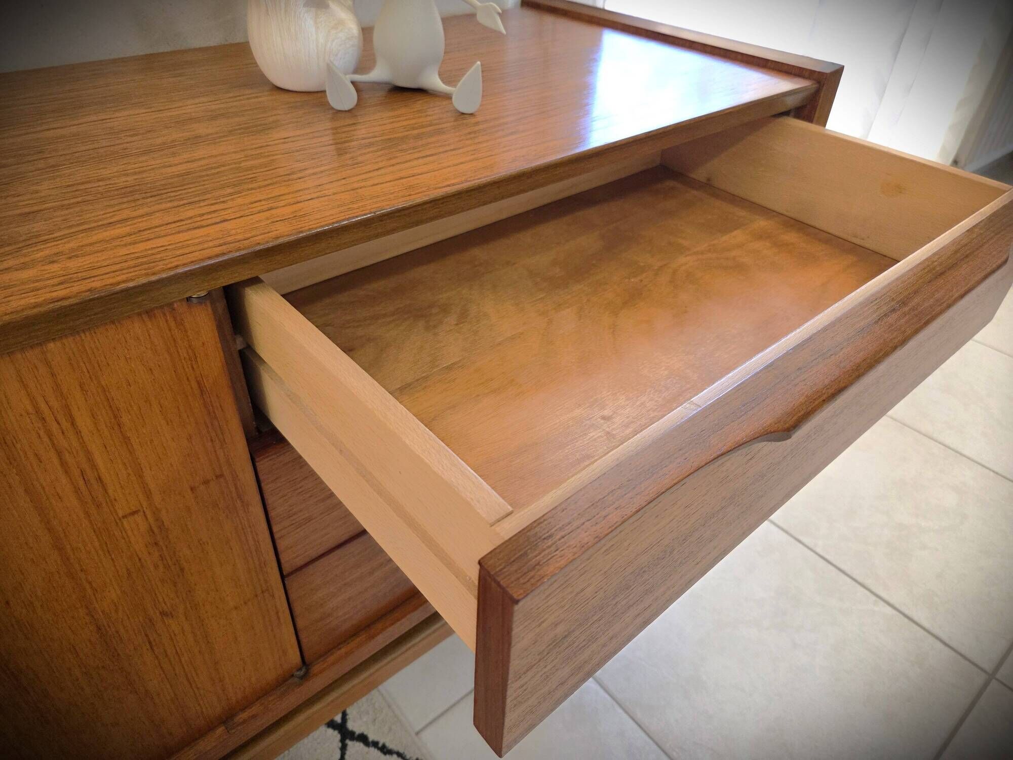 Low teak sideboard Scandinavian design