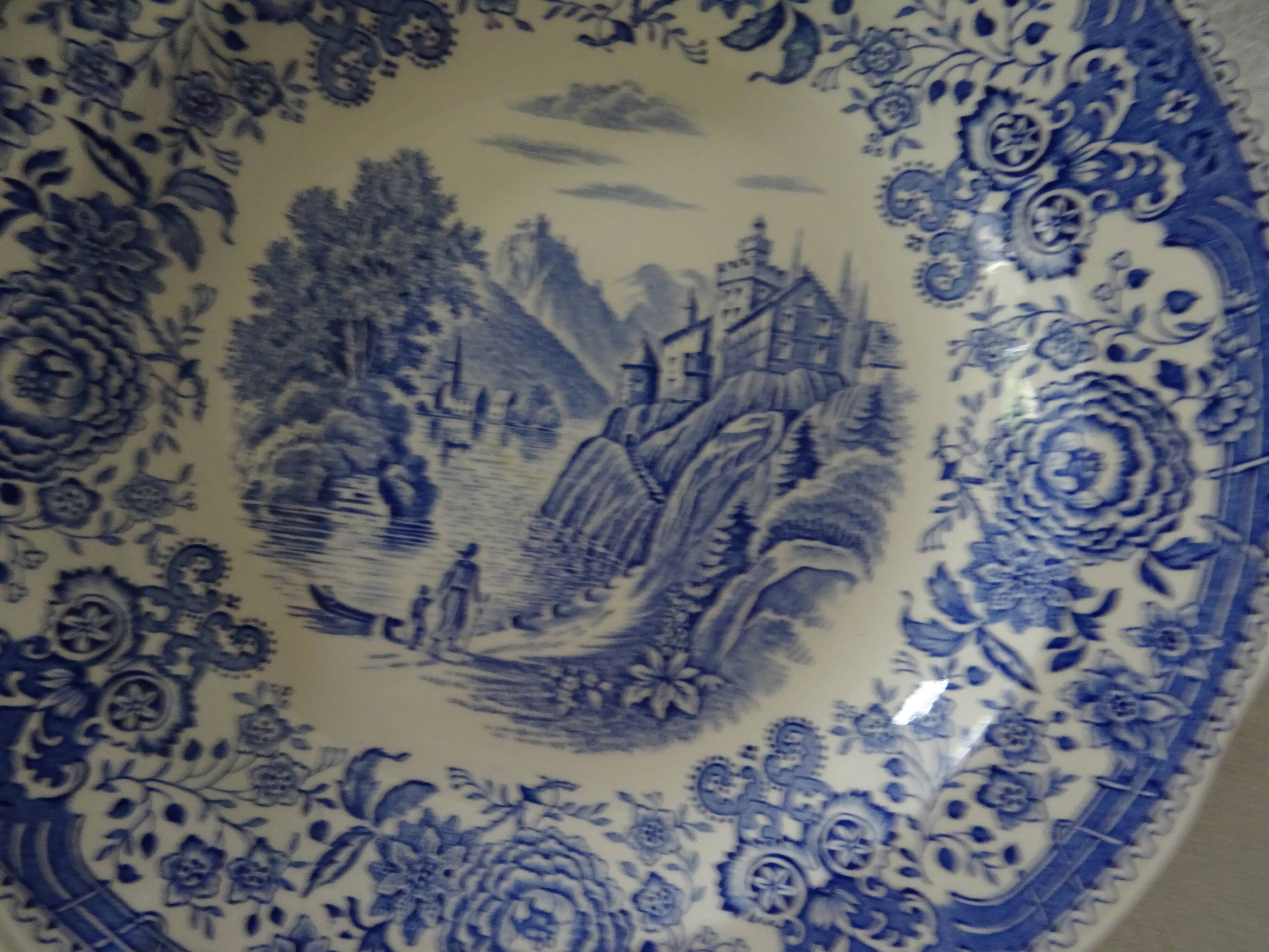 4 old earthenware plates 26923 villeroy boch burgenland blue