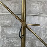 Midcentury brass and marble diablo floor lamp, Italy 1960s