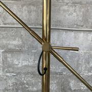 Midcentury brass and marble diablo floor lamp, Italy 1960s