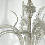 Mid-century six arms Murano Bullicante Rostrato chandelier by Ercole Barovier