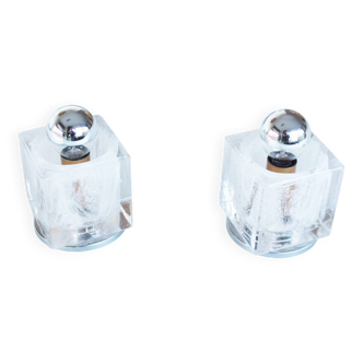 Pair of 1970s Murano glass wall sconces by Mazzega