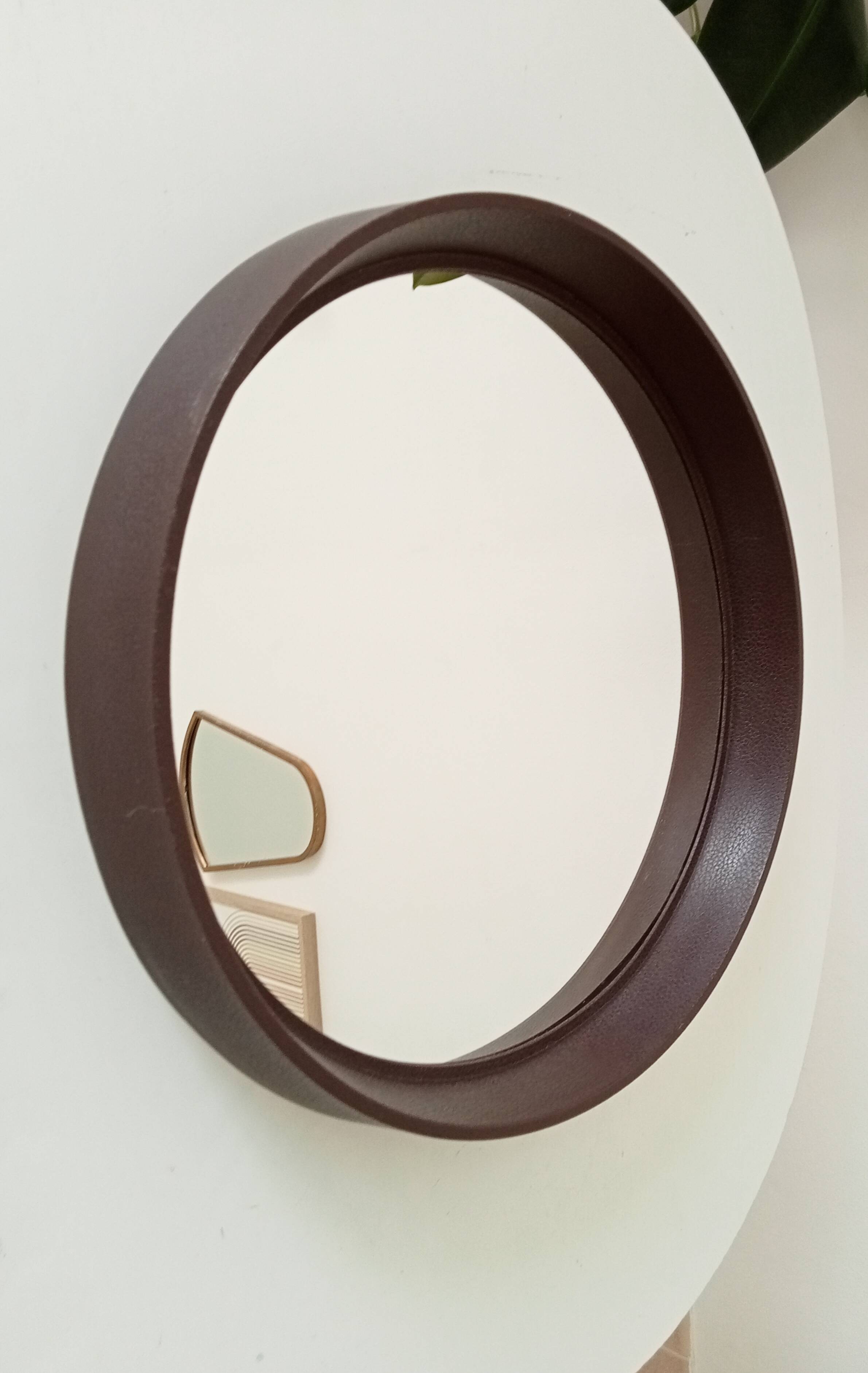 Miroir rond vintage Germany Lange Spiegel années 60/70