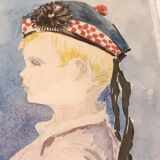 Portrait Enfant écossais 1932 Cadre