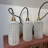 Set of three vintage Scandinavian pendant lights