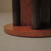 Guéridon rond de style Art déco en bois, vers 1950