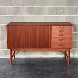 Danish Tambour Door Sideboard by Hvidt & Molgaard 50s
