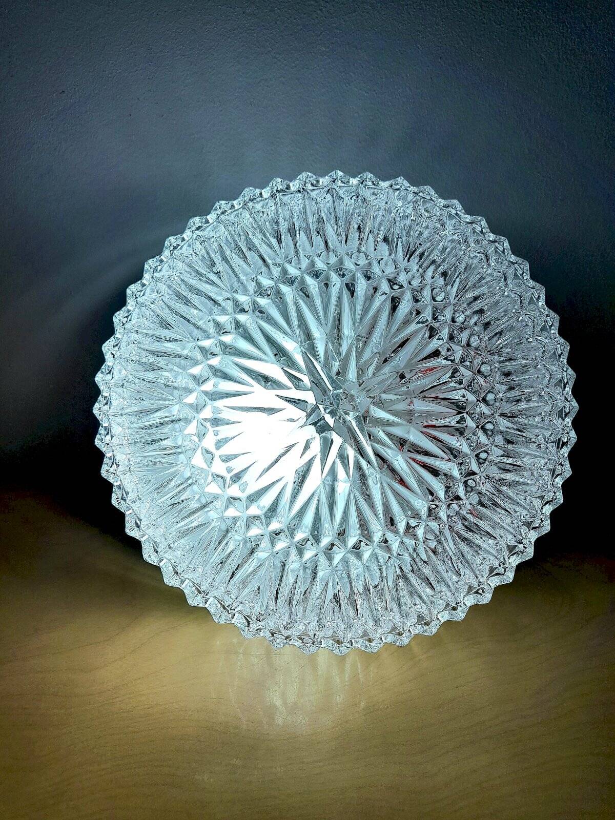 Glass wall or ceiling light from the 1970s.