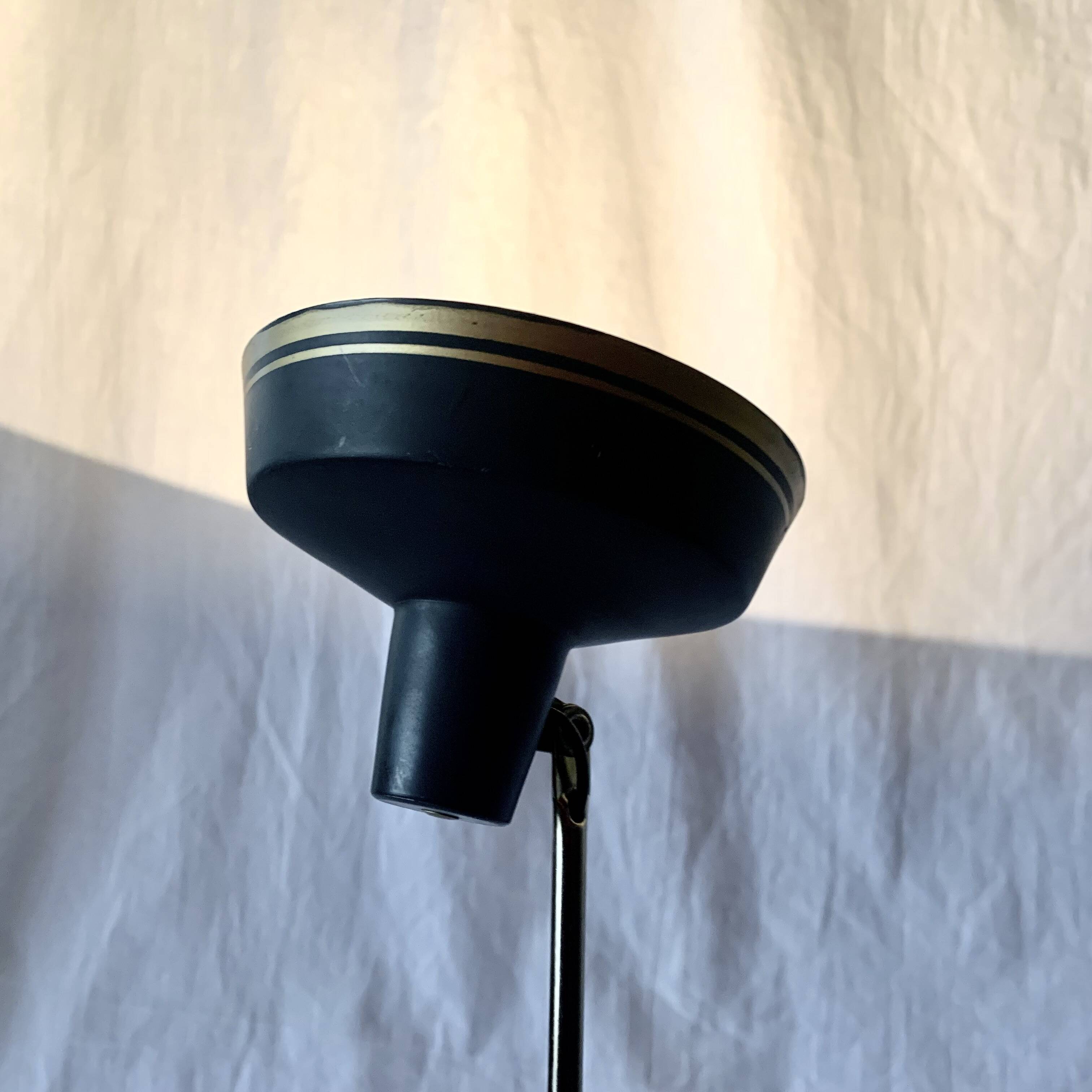 Vintage Tensor desk lamp in black metal and brass