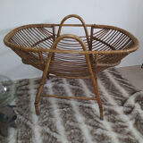 Berceau en rotin vintage