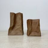 Set of 2 Rosenthal Paper bag vase by Tapio Wirkkala , 1970’s