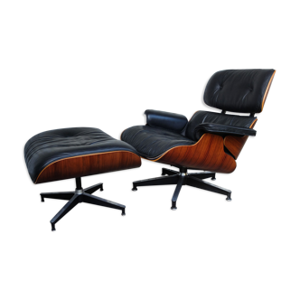 Lounge chair & ottoman rosewood from Rio by Charles & Ray Eames edition Herman Miller USA, 1970