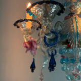 Venetian chandelier in multicolored Murano glass, circa 1930