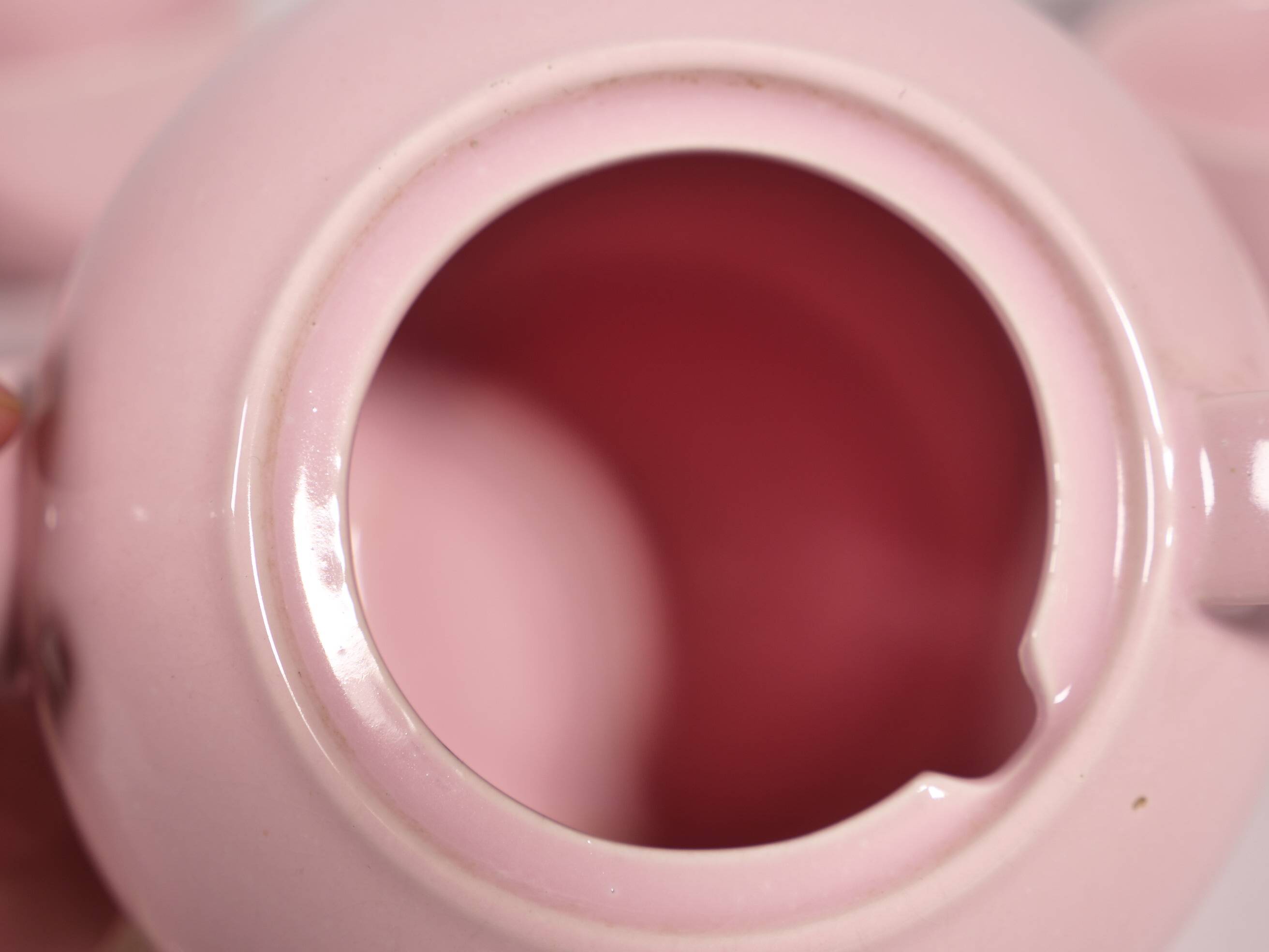 Mid-Century Vintage Tea Set Pastel Pink Porcelain Teapot & Cups, 1960s