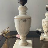 Pair of marble lamp bases from the 1950s.