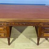 Renaissance style desk in solid oak, richly carved