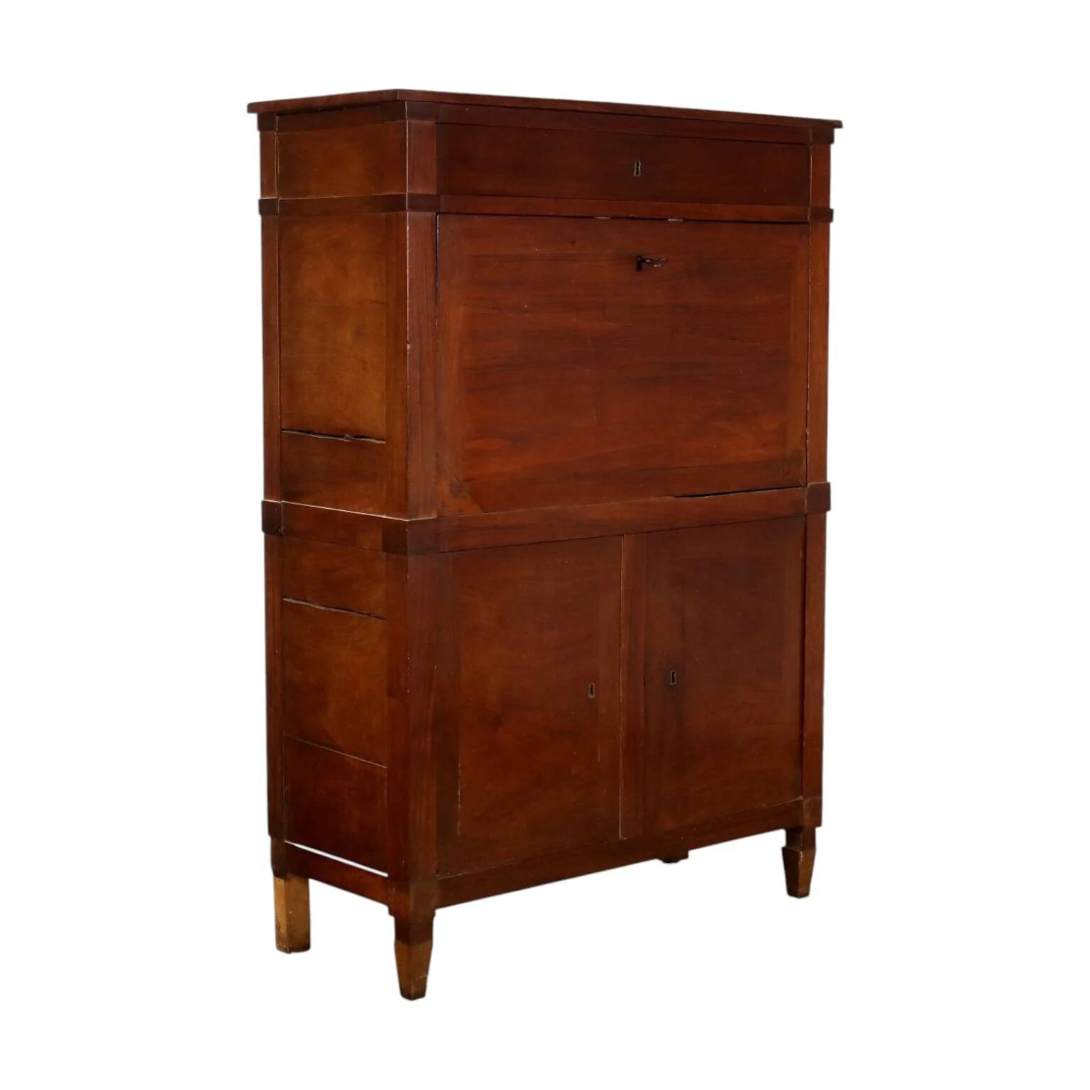 Former walnut boardroom secretary, Italy, 18th century.