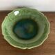 Green glazed stoneware table centrepiece with fluting from Biot, 1960, XL.
