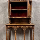 Superb Renaissance style walnut display cabinet circa 1850