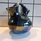 Rambervillers double flower vase in flamed stoneware