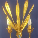 Golden metal wheat sheaf sconce