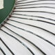 Sun mirror free form vintage gold metal, years 60