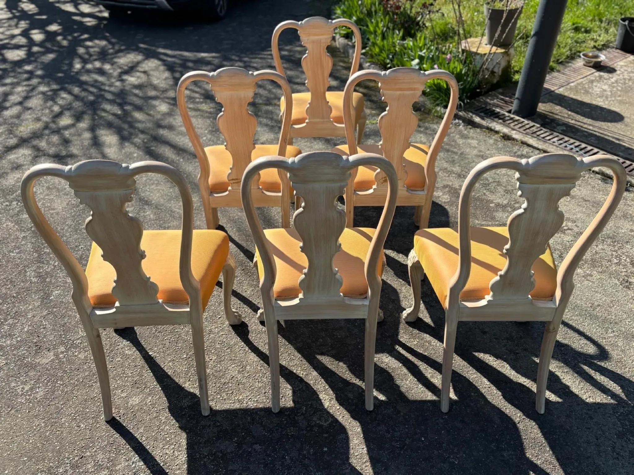 6 baroque chairs the lot