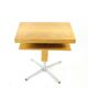 Functionalist Steel And Ash Wood Swivel Coffee Table, 1960s