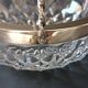 Cut crystal bowl, silver-plated metal mount, Val Saint Lambert