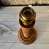 Turned wooden lamp base