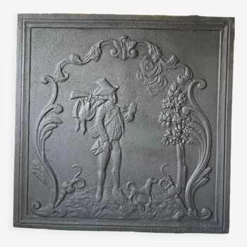 Cast iron fireplace plate