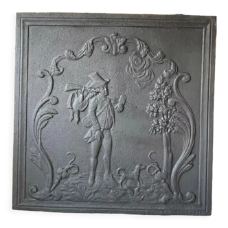 Cast iron fireplace plate