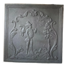 Cast iron fireplace plate